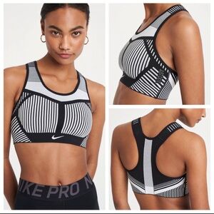 Nike FE/NOM Black/Gray Racerback Drifit Sports Bra